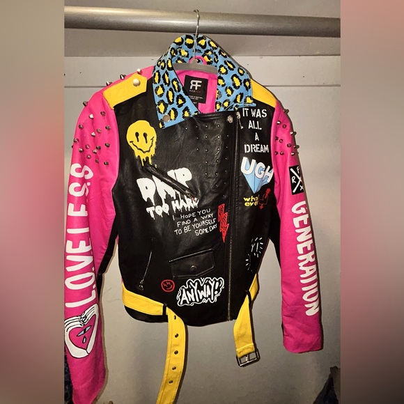 Pink Studded Kids Jacket - Picture 1 of 3